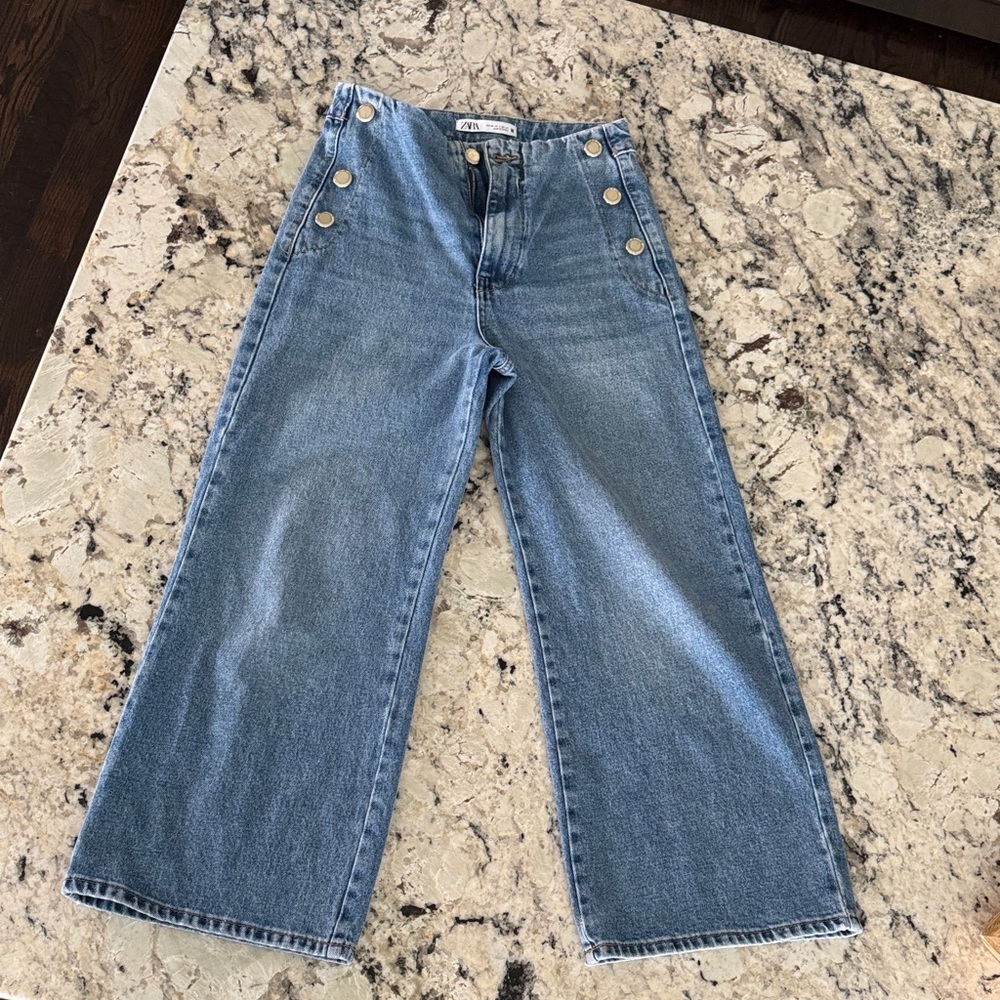 Zara Light Blue Flare Jeans